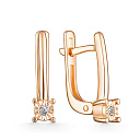 Серьги с английским замком из серебра