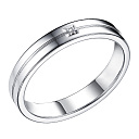 Кольцо из серебра с бриллиантом