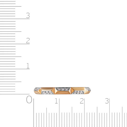 Кольцо из красного золота с фианитом