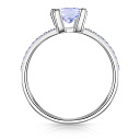 Кольцо из серебра с фианитом