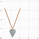 Колье из красного золота с фианитами