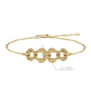 Браслет декоративный из желтого золота