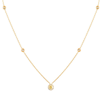 Колье из желтого золота с бриллиантами