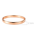 Кольцо обручальное из красного золота