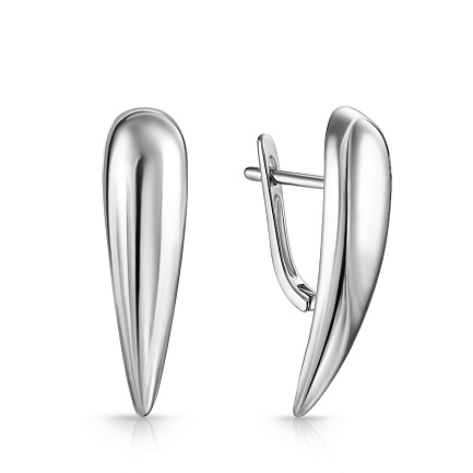 Серьги с английским замком из серебра