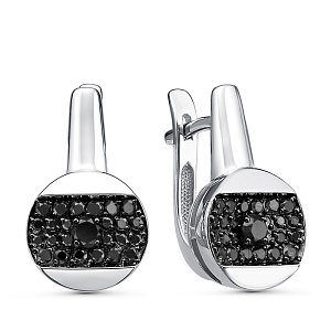 Серьги из белого золота с бриллиантами