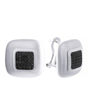 Серьги из белого золота с бриллиантами