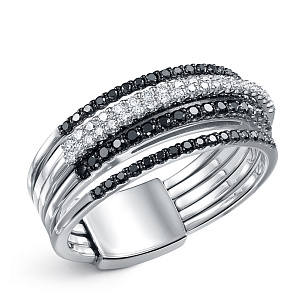 Кольцо из белого золота с бриллиантом