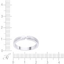 Кольцо обручальное из белого золота с бриллиантом