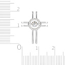 Крест декоративный из белого золота с бриллиантами