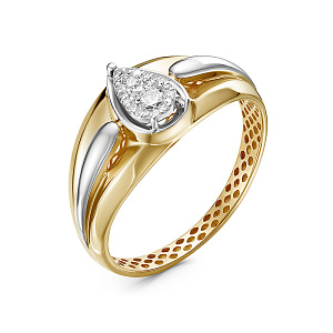 Кольцо из белого золота с бриллиантами