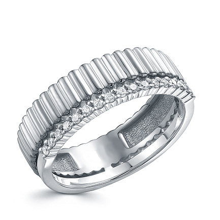 Кольцо из белого золота с бриллиантами