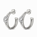 Серьги из белого золота с бриллиантами