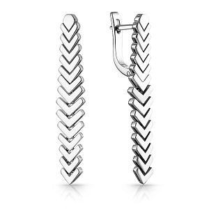 Серьги с английским замком из серебра