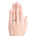 Кольцо обручальное гладкое из белого золота