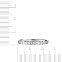 Кольцо обручальное из белого золота с бриллиантами