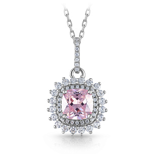 Колье из серебра с цирконием