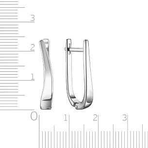 Серьги с английским замком из серебра