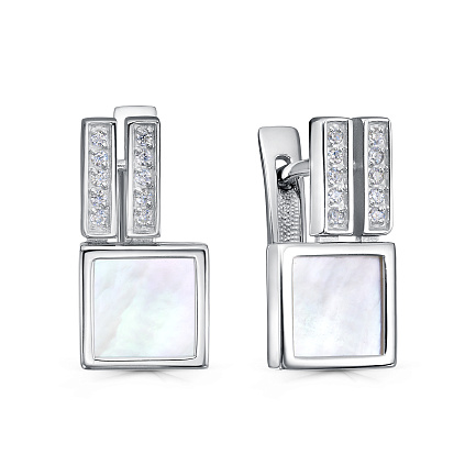 Серьги с английским замком из серебра