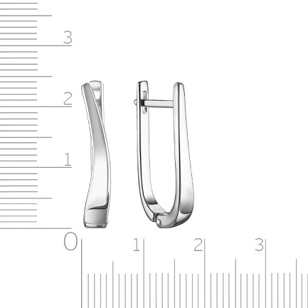 Серьги с английским замком из серебра