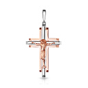 Крест из комбинированного золота