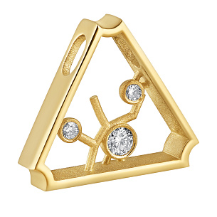 Подвеска из желтого золота с бриллиантами