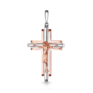 Крест из комбинированного золота