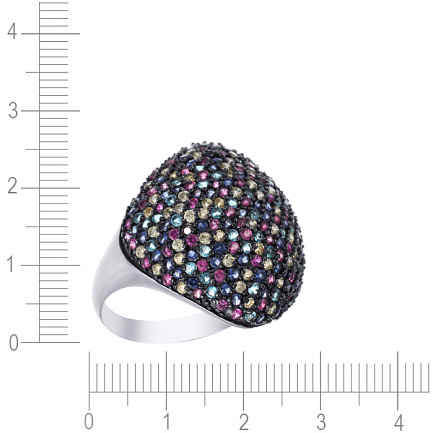 Кольцо из серебра с фианитом