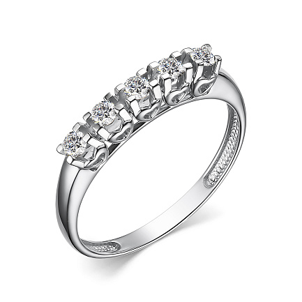 Кольцо из белого золота с бриллиантами