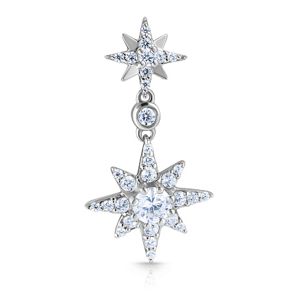 Подвеска из серебра с фианитом