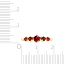Кольцо из красного золота с гранатами