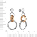 Серьги из серебра с позолотой