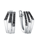 Серьги из белого золота с бриллиантами