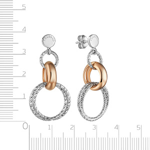 Серьги из серебра с позолотой