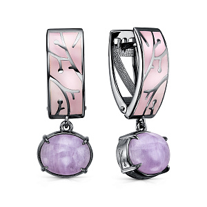 Серьги с английским замком из серебра