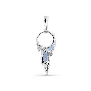 Подвеска из серебра с фианитом