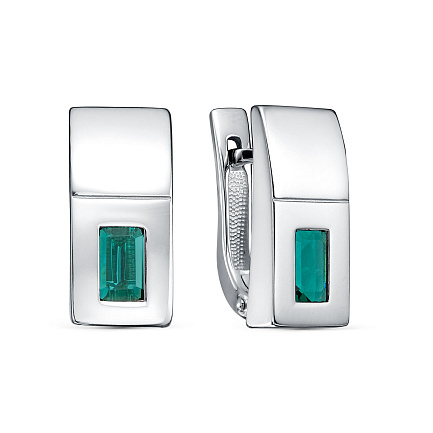 Серьги с английским замком из серебра