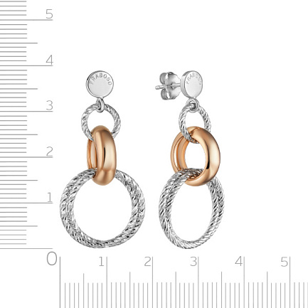 Серьги из серебра с позолотой