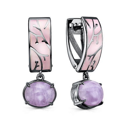 Серьги с английским замком из серебра