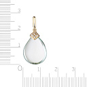 Подвеска из желтого золота с бриллиантами, аметистом