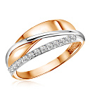 Кольцо из красного золота с фианитом