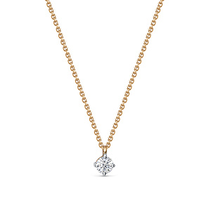 Колье из красного золота с бриллиантом