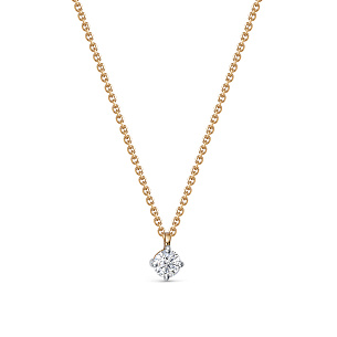 Колье из красного золота с бриллиантом