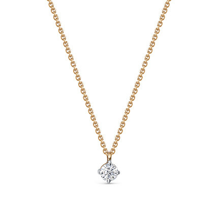 Колье из красного золота с бриллиантом