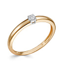 Кольцо из красного золота с бриллиантом