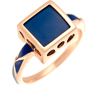 Кольцо из серебра с керамикой, эмалью