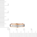 Кольцо обручальное из красного золота с бриллиантами