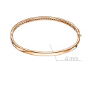 Браслет декоративный из серебра с позолотой