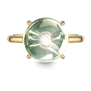 Кольцо из желтого золота с бриллиантом