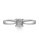 Кольцо из белого золота с бриллиантами